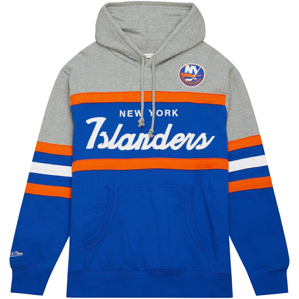 New York Islanders Head Coach Pullover Hoodie - Royal/Gray - NHL