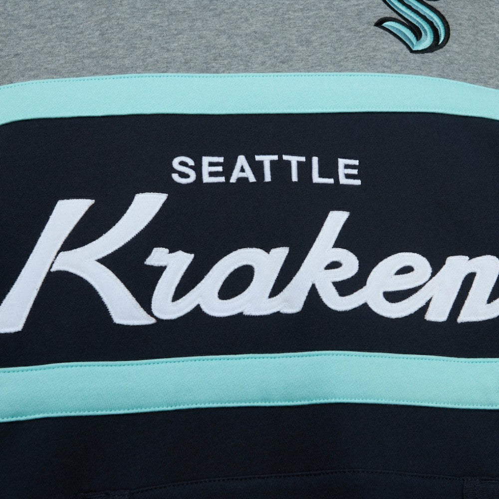 Seattle Kraken Head Coach Pullover Hoodie - Deep Sea Blue/Gray - NHL