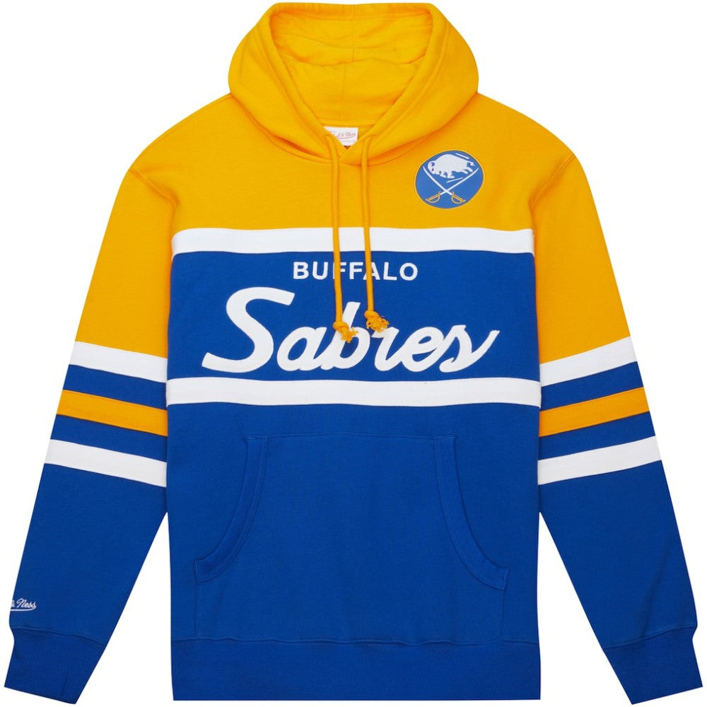 Buffalo Sabres Mitchell & Ness Head Coach Pullover Hoodie - Royal/Gold - NHL