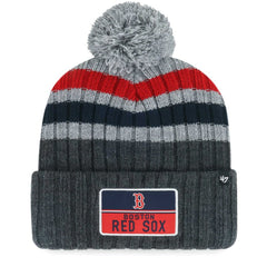 Boston Red Sox '47 Stack Cuffed Knit Hat with Pom - MLB