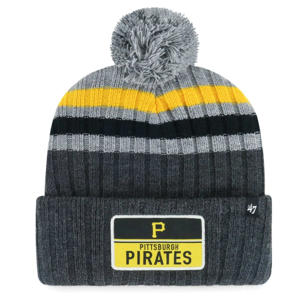 Pittsburgh Pirates '47 Stack Cuffed Knit Hat with Pom - MLB