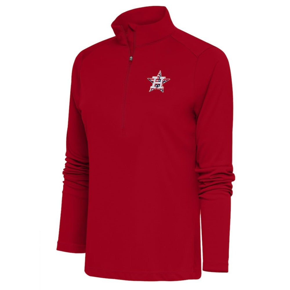 Houston Astros Antigua Women's Patriotic Tribute Half-Zip Pullover Top - MLB