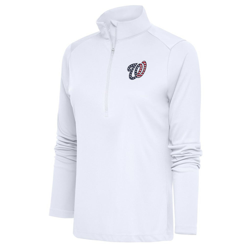 Washington Nationals Antigua Women's Patriotic Tribute Half-Zip Pullover Top - MLB