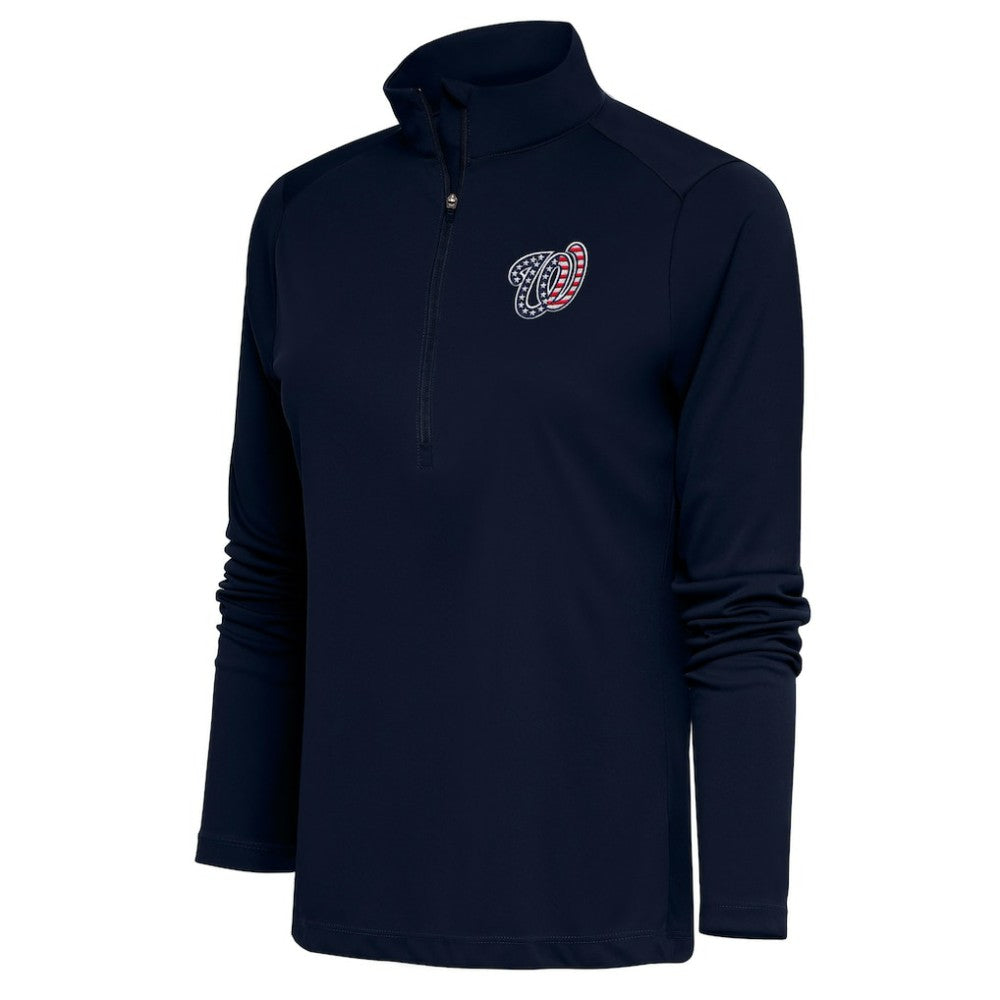 Washington Nationals Antigua Women's Patriotic Tribute Half-Zip Pullover Top - MLB