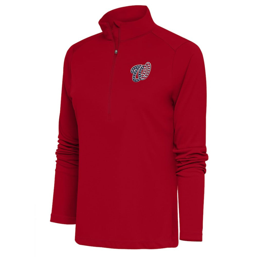 Washington Nationals Antigua Women's Patriotic Tribute Half-Zip Pullover Top - MLB