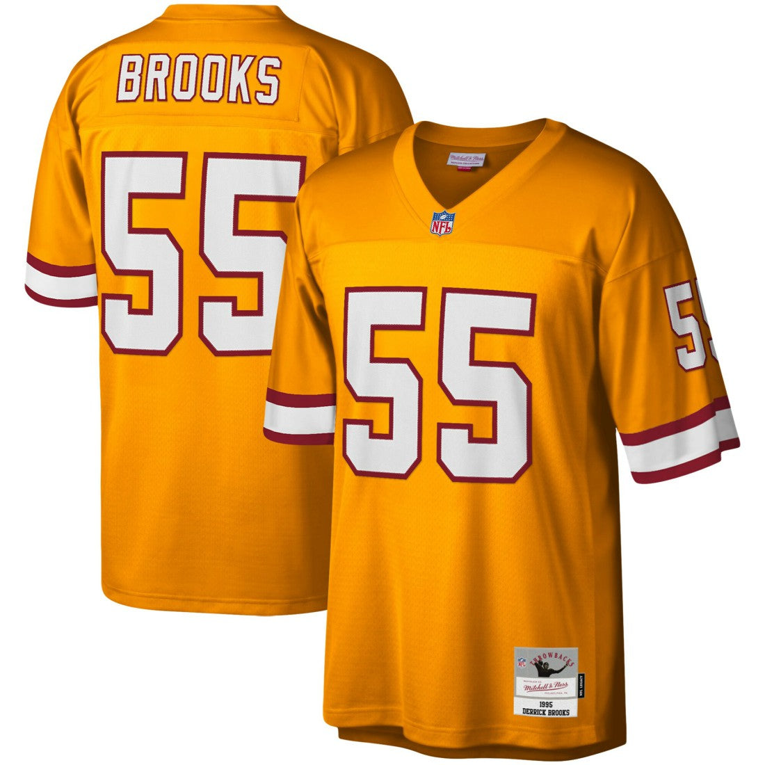 Derrick Brooks Tampa Bay Buccaneers Youth 1995 Retired Player Legacy Jersey Orange | Mitchell & Ness