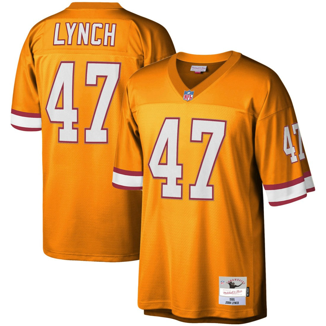 John Lynch Tampa Bay Buccaneers Youth 1995 Retired Player Legacy Jersey Orange | Mitchell & Ness