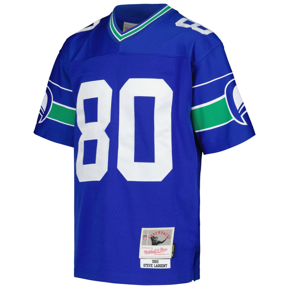 Steve Largent Seattle Seahawks Youth 1985 Retired Player Legacy Jersey Royal | Mitchell & Ness