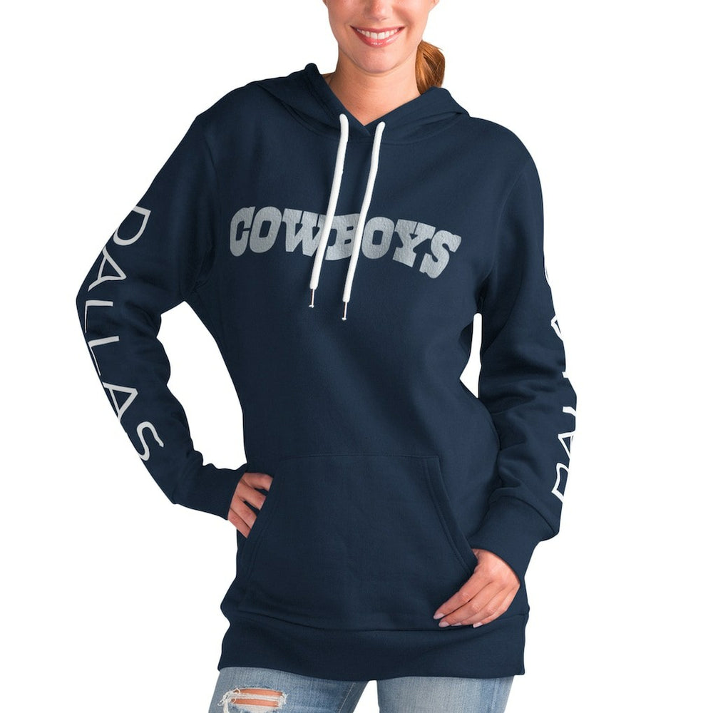 Dallas Cowboys G-III 4Her by Carl Banks Women's Extra Inning Pullover Hoodie Navy | NFL