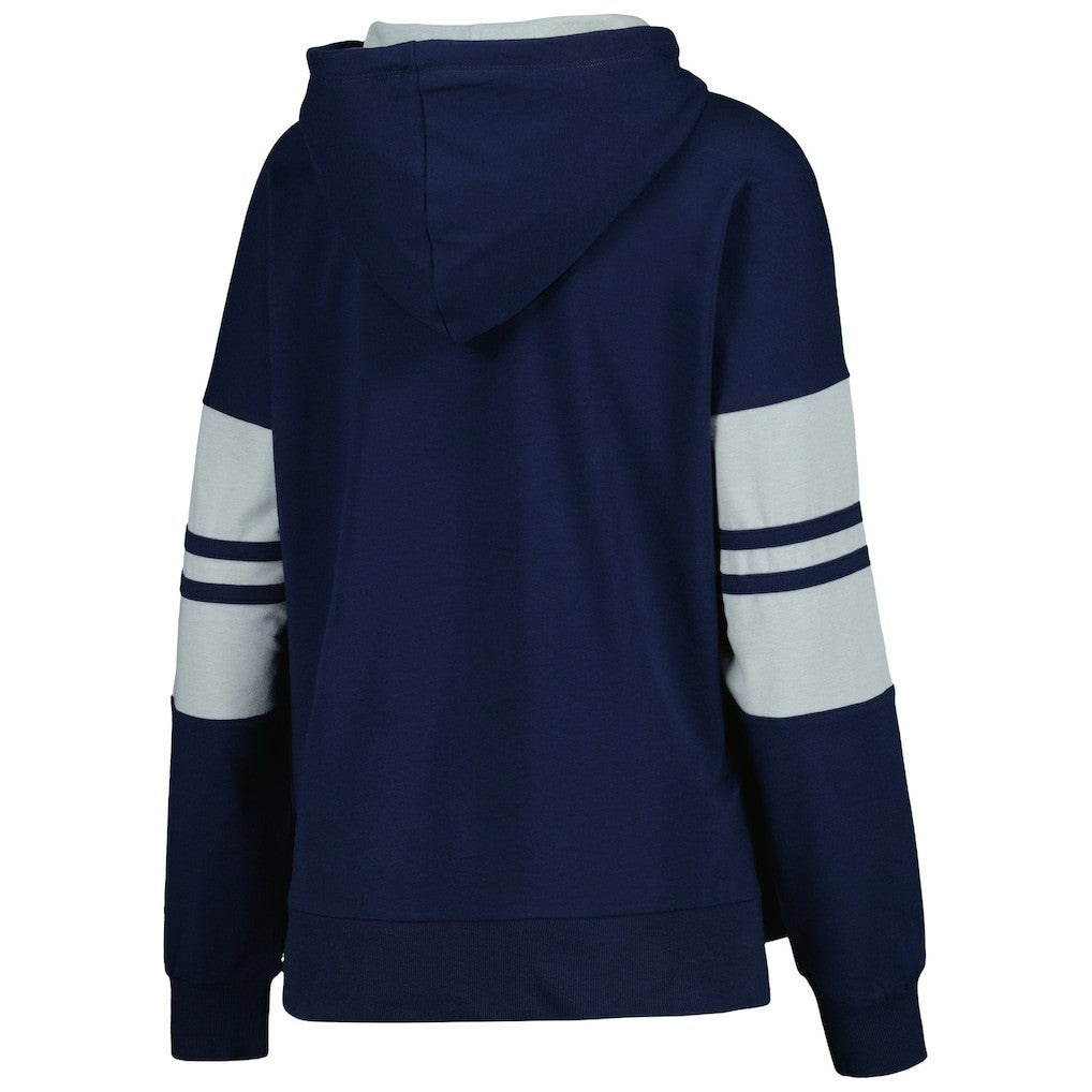 Dallas Cowboys Starter Women's Bump And Run Long Sleeve Hoodie T-Shirt Navy | NFL