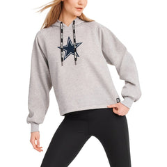 Dallas Cowboys DKNY Sport Women's Debbie Dolman Raglan Pullover Hoodie Heather Gray | NFL