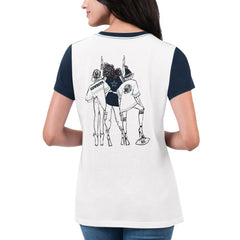 Dallas Cowboys G-III 4Her by Carl Banks Women's Fashion Illustration T-Shirt White/Navy | NFL