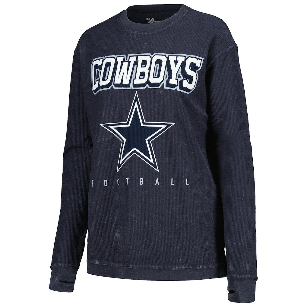 Dallas Cowboys G-III 4Her by Carl Banks Women's Comfy Cord Pullover Sweatshirt Navy | NFL