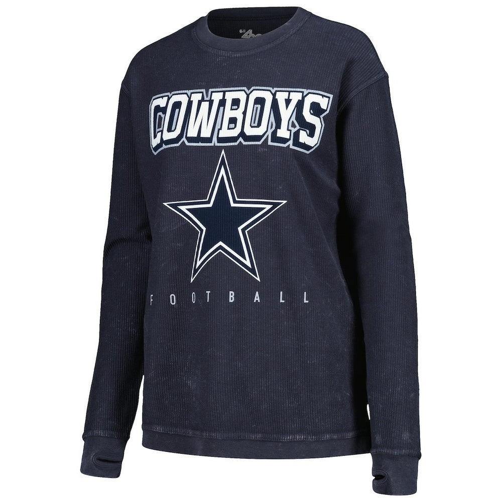 Dallas Cowboys G-III 4Her by Carl Banks Women's Comfy Cord Pullover Sweatshirt Navy | NFL