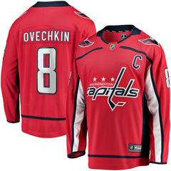 Alexander Ovechkin Washington Capitals Fanatics Captain Patch Home Breakaway Jersey - Red - NHL