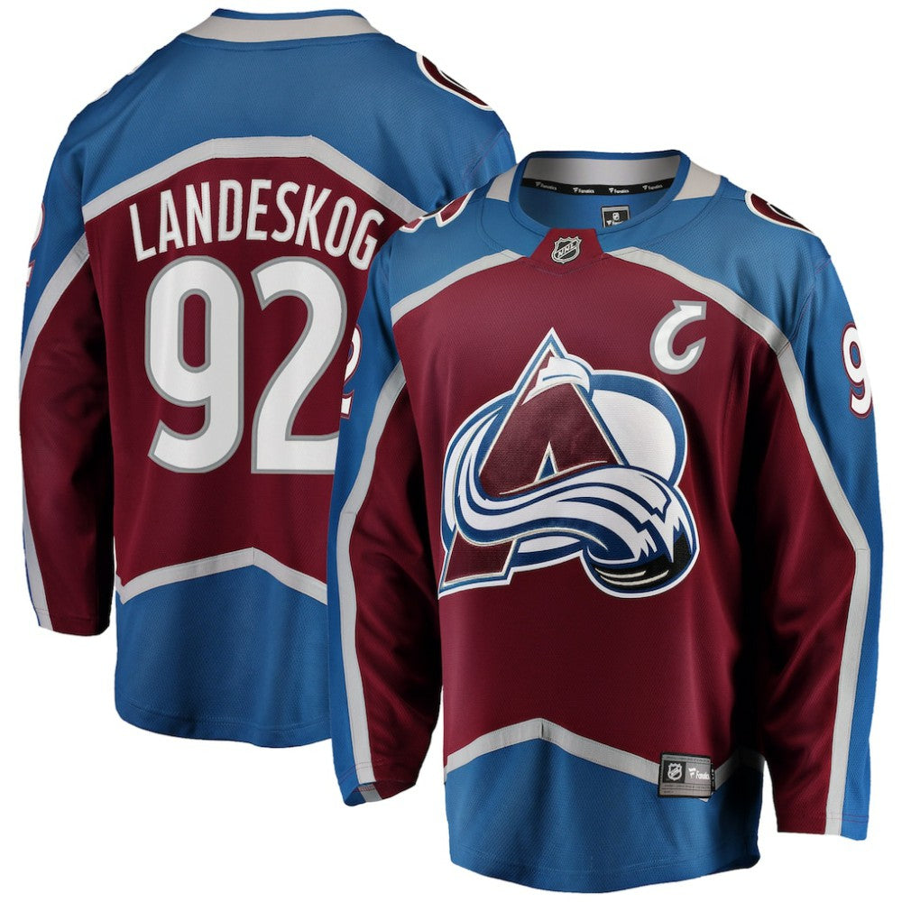 Gabriel Landeskog Colorado Avalanche Fanatics Captain Patch Home Breakaway Jersey - Burgundy - NHL