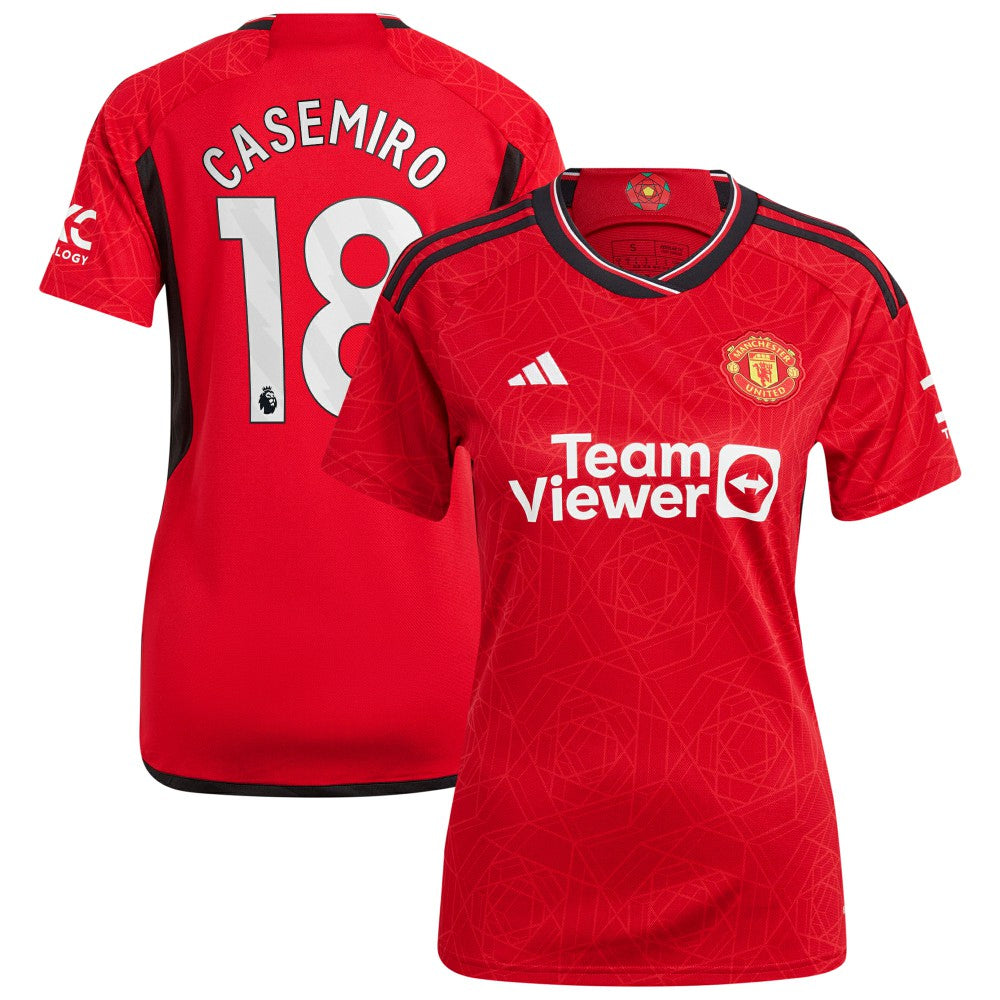 Casemiro Manchester United Women's 2023/24 Home Replica Player Jersey Red | Adidas cheap
