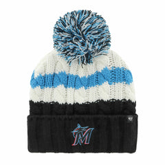 Miami Marlins '47 Women's Ashfield Cuffed Knit Hat with Pom - MLB