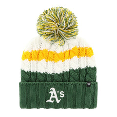 Athletics '47 Women's Ashfield Cuffed Knit Hat with Pom - MLB