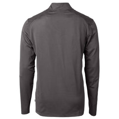 Philadelphia Eagles Cutter & Buck Gridiron Classics Big & Tall Virtue Eco Pique Micro Stripe Recycled Quarter-Zip Pullover Top Charcoal | NFL