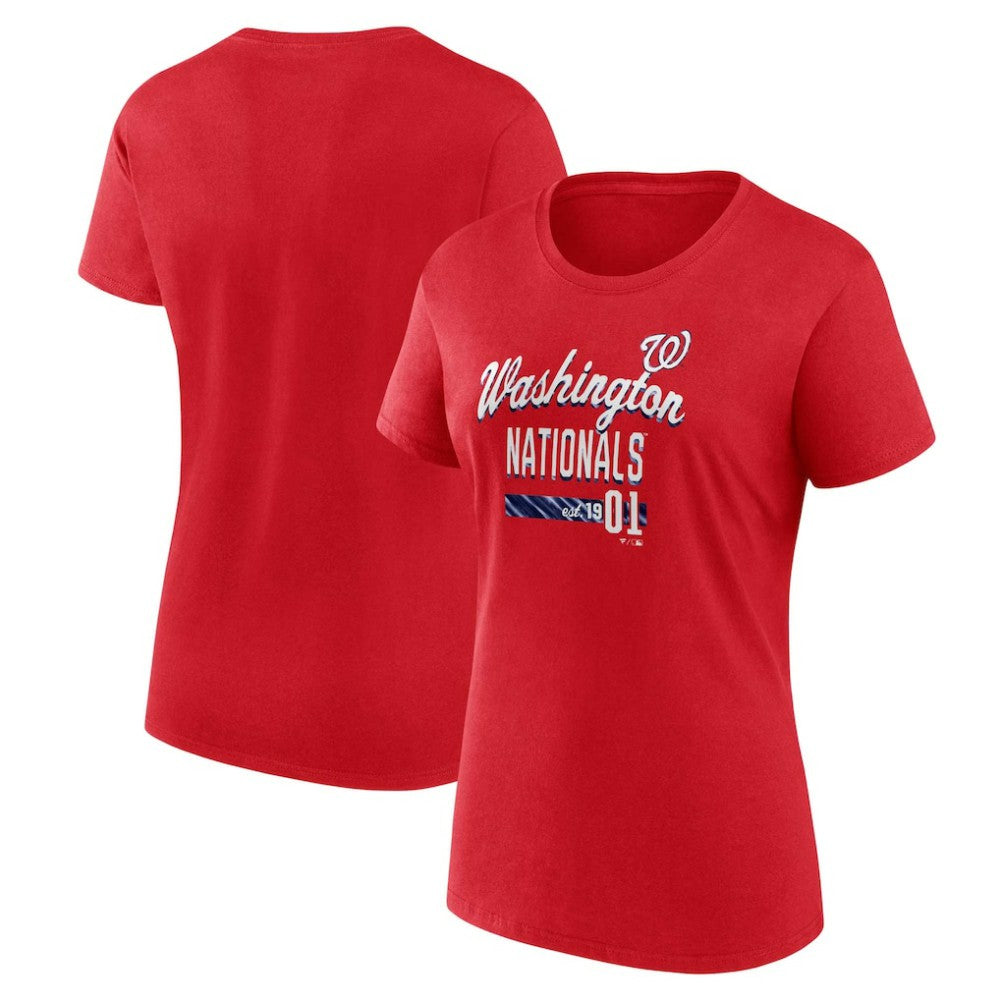 Washington Nationals Fanatics Women's Logo Fitted T-Shirt - MLB
