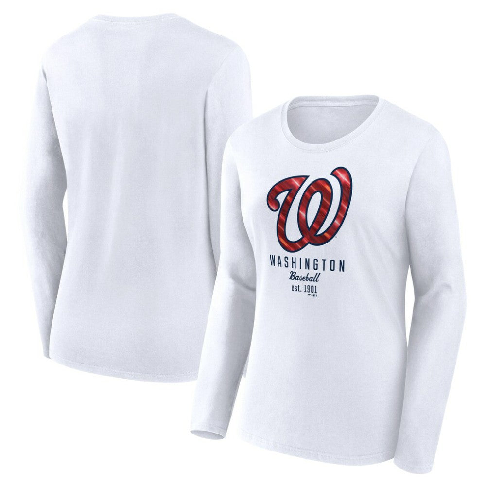 Washington Nationals Fanatics Women's Lightweight Fitted Long Sleeve T-Shirt - MLB