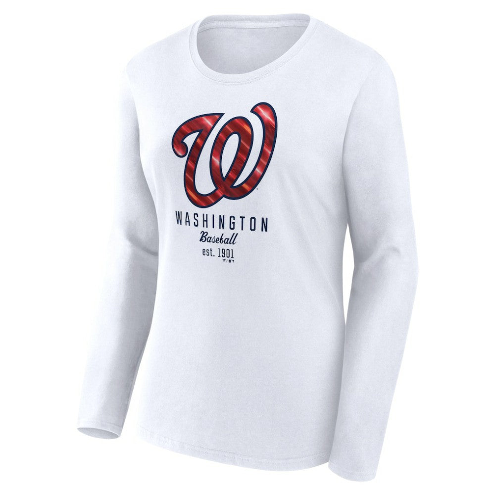 Washington Nationals Fanatics Women's Lightweight Fitted Long Sleeve T-Shirt - MLB