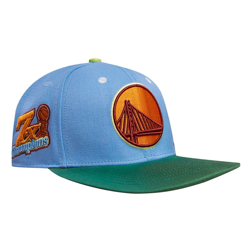 Golden State Warriors Pro Standard Retro Program 2-Tone Snapback Hat Light Blue/Green - NBA