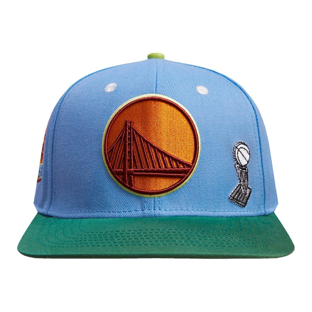 Golden State Warriors Pro Standard Retro Program 2-Tone Snapback Hat Light Blue/Green - NBA