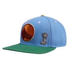Golden State Warriors Pro Standard Retro Program 2-Tone Snapback Hat Light Blue/Green - NBA