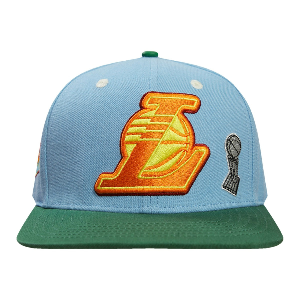 Los Angeles Lakers Pro Standard Retro Program 2-Tone Snapback Hat Light Blue/Green - NBA