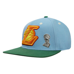 Los Angeles Lakers Pro Standard Retro Program 2-Tone Snapback Hat Light Blue/Green - NBA