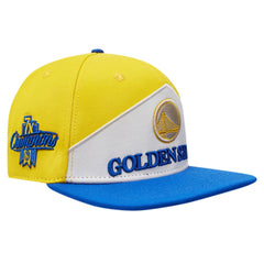 Golden State Warriors Pro Standard Pinch Chevron Adjustable Hat Gold/Royal - NBA