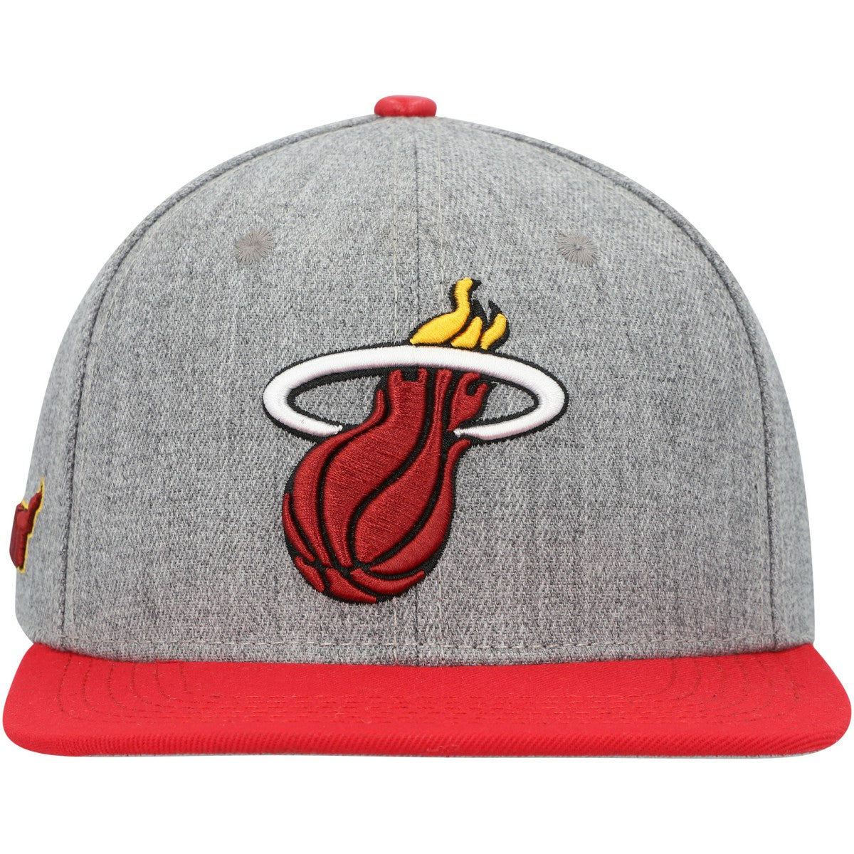 Miami Heat Pro Standard Classic Logo Two-Tone Snapback Hat Gray/Red - NBA