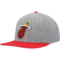 Miami Heat Pro Standard Classic Logo Two-Tone Snapback Hat Gray/Red - NBA
