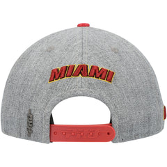 Miami Heat Pro Standard Classic Logo Two-Tone Snapback Hat Gray/Red - NBA