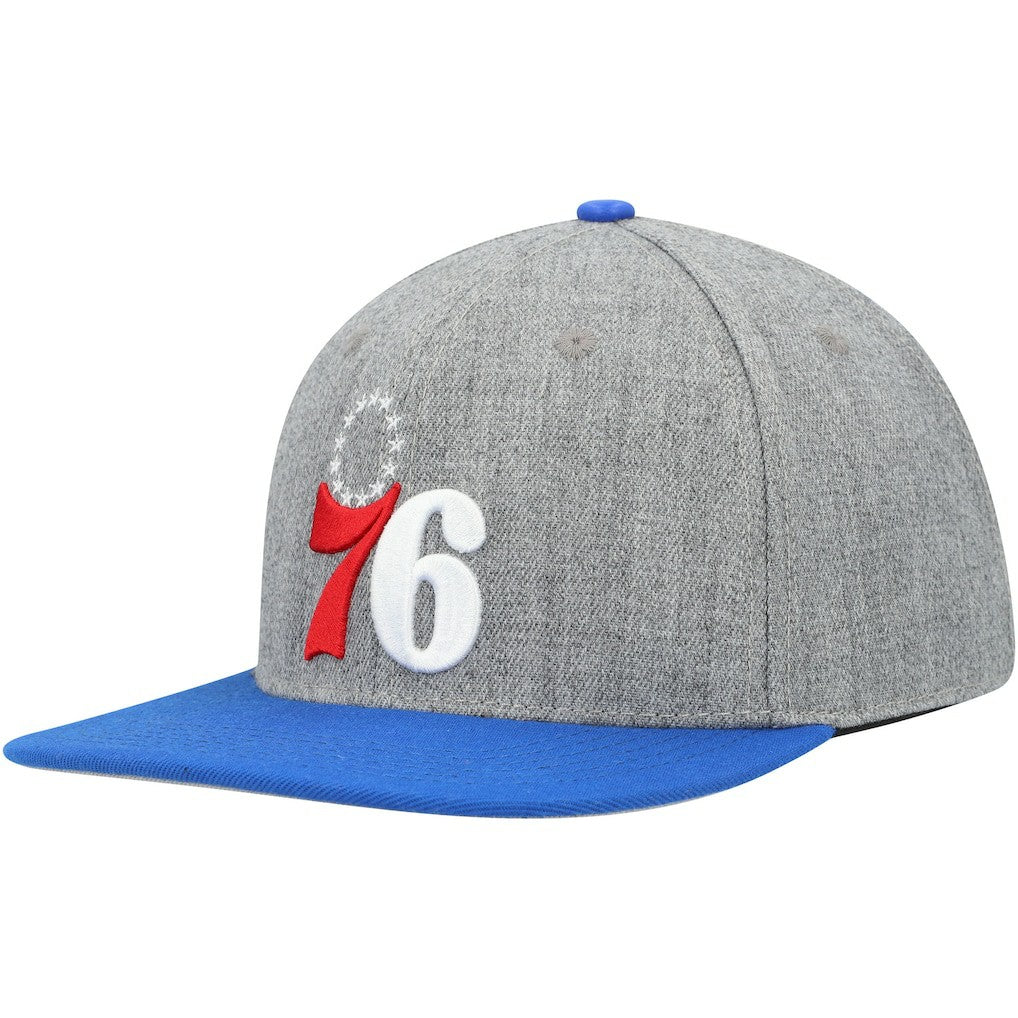 Philadelphia 76ers Pro Standard Classic Logo Two-Tone Snapback Hat Gray/Royal - NBA