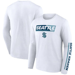 Seattle Kraken Fanatics Breakaway Combo Long Sleeve T-Shirt - White - NHL