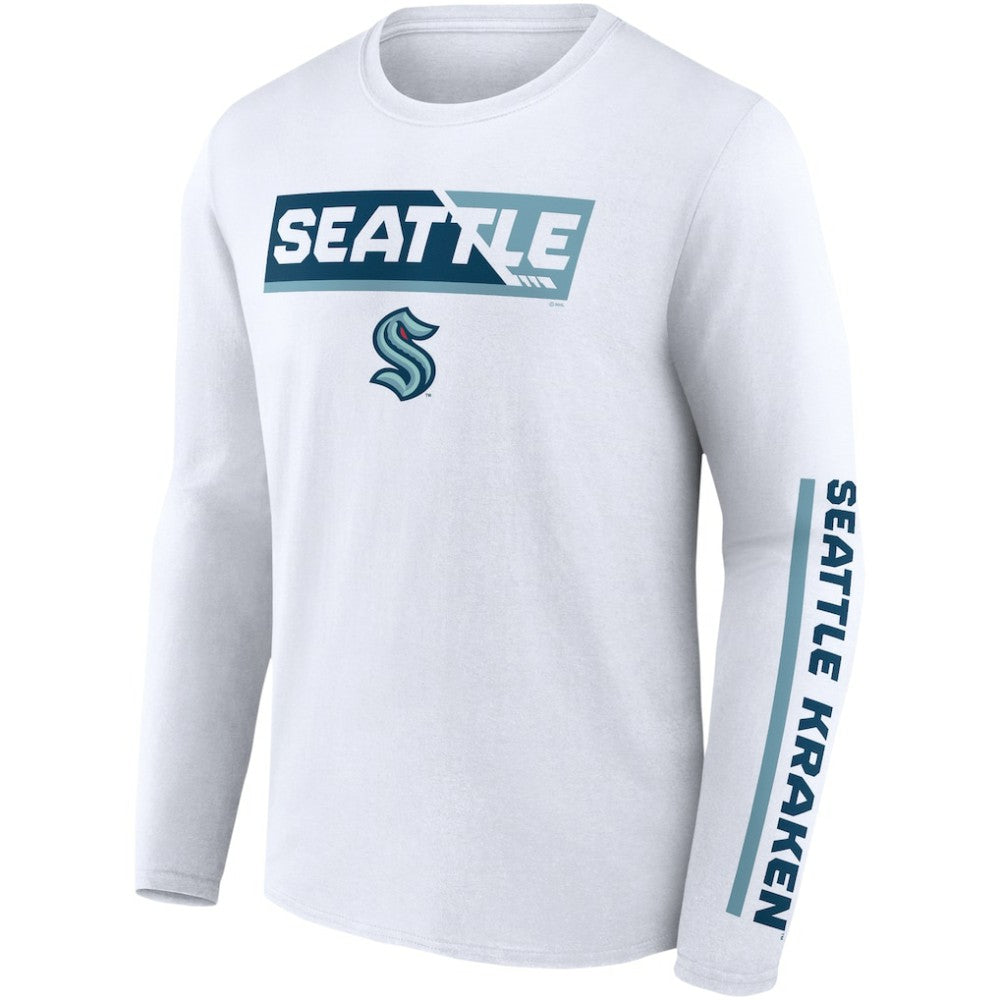 Seattle Kraken Fanatics Breakaway Combo Long Sleeve T-Shirt - White - NHL