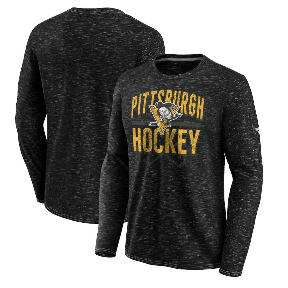 Pittsburgh Penguins Fanatics Iced Out Long Sleeve T-Shirt - Gray - NHL