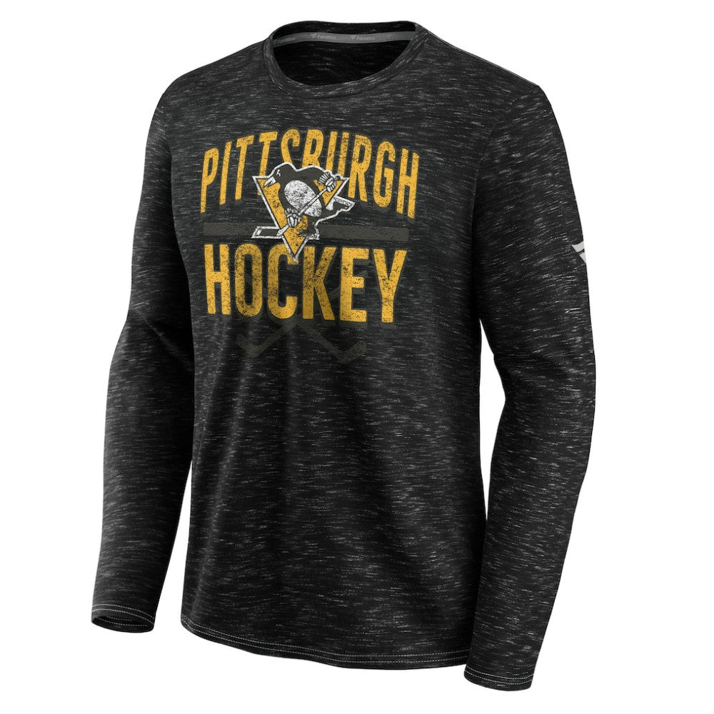Pittsburgh Penguins Fanatics Iced Out Long Sleeve T-Shirt - Gray - NHL