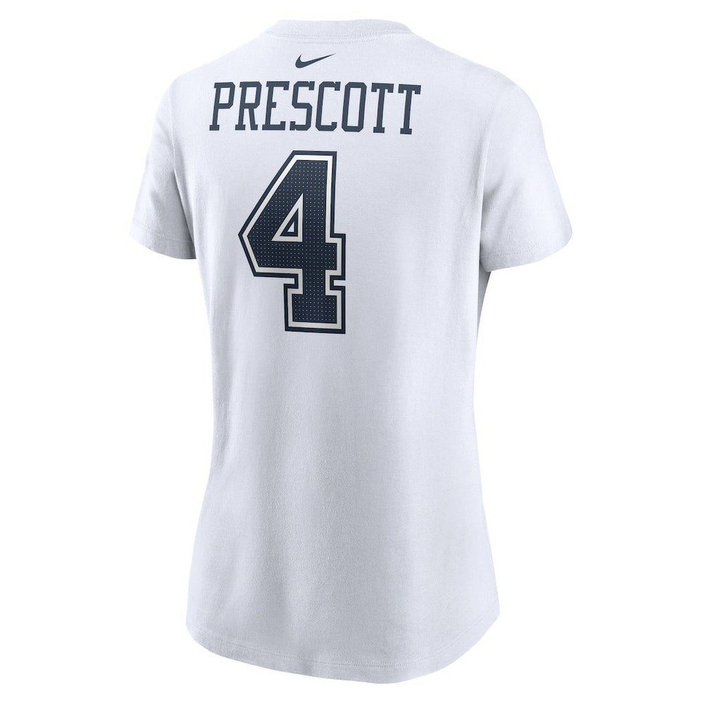 Dak Prescott Dallas Cowboys Women's Player Name & Number T-Shirt White | Nike for Sale