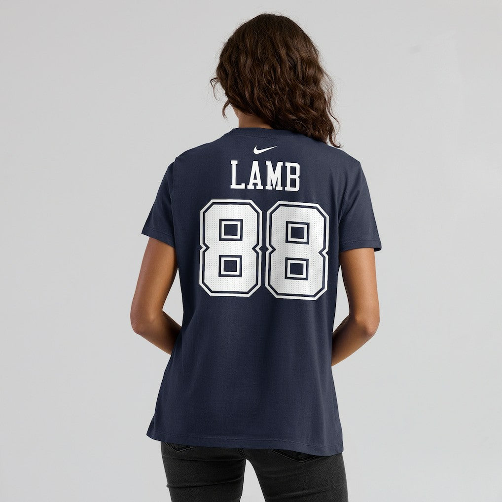 CeeDee Lamb Dallas Cowboys Women's Player Name & Number T-Shirt Navy | Nike for Sale
