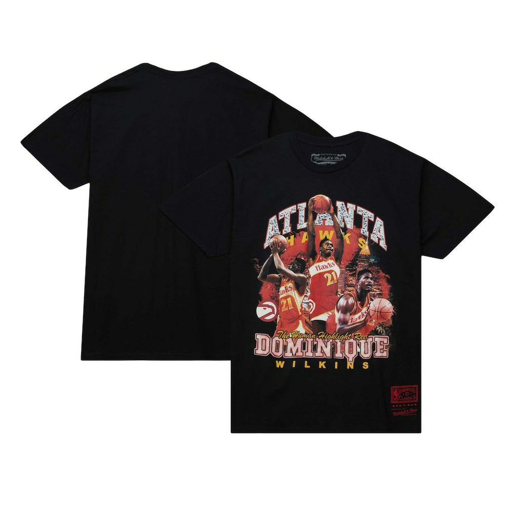 Dominique Wilkins Atlanta Hawks Hardwood Classics Bling Concert Player T-Shirt Black - NBA