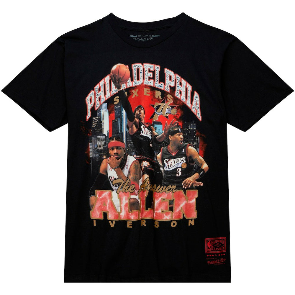 Allen Iverson Philadelphia 76ers Hardwood Classics Bling Concert Player T-Shirt Black - NBA