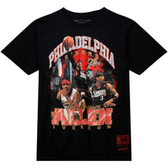 Allen Iverson Philadelphia 76ers Hardwood Classics Bling Concert Player T-Shirt Black - NBA