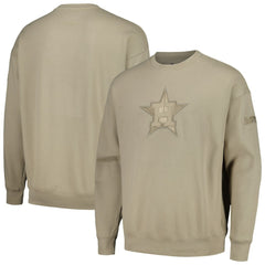 Houston Astros Pro Standard Neutral Drop Shoulder Pullover Sweatshirt - MLB
