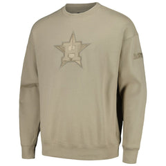 Houston Astros Pro Standard Neutral Drop Shoulder Pullover Sweatshirt - MLB