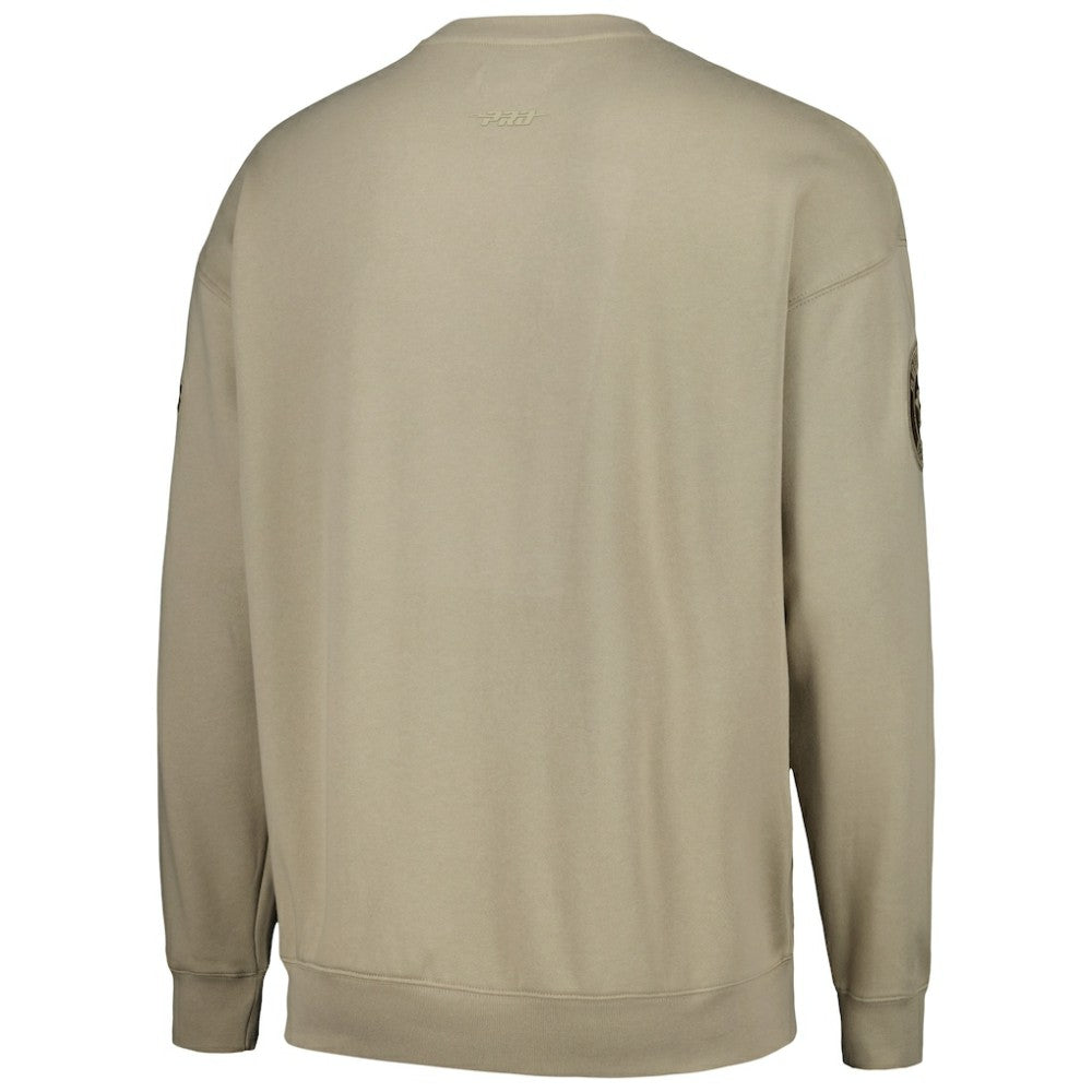 Houston Astros Pro Standard Neutral Drop Shoulder Pullover Sweatshirt - MLB