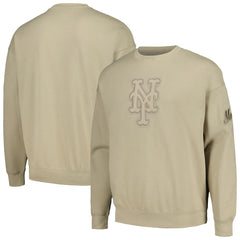 New York Mets Pro Standard Neutral Drop Shoulder Pullover Sweatshirt - MLB